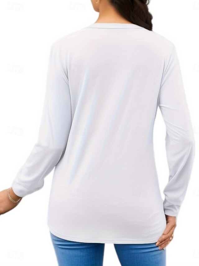 Women's T Shirt Tee Top Ruched Plain Fashion Classic Casual