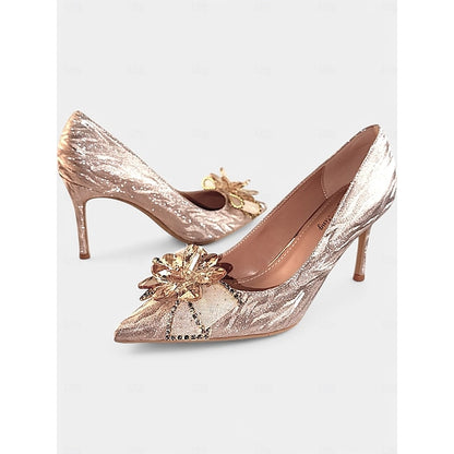 Silver Glitter Sparkling Heels Women Wedding – for High Shoes