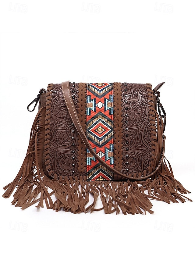 Faux Leather Women's Shoulder Multi-Pocket - Crossbody Bag