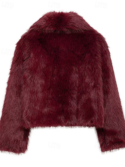 Furs Coat Women's Warm Comfortable Fur Faux Leathers