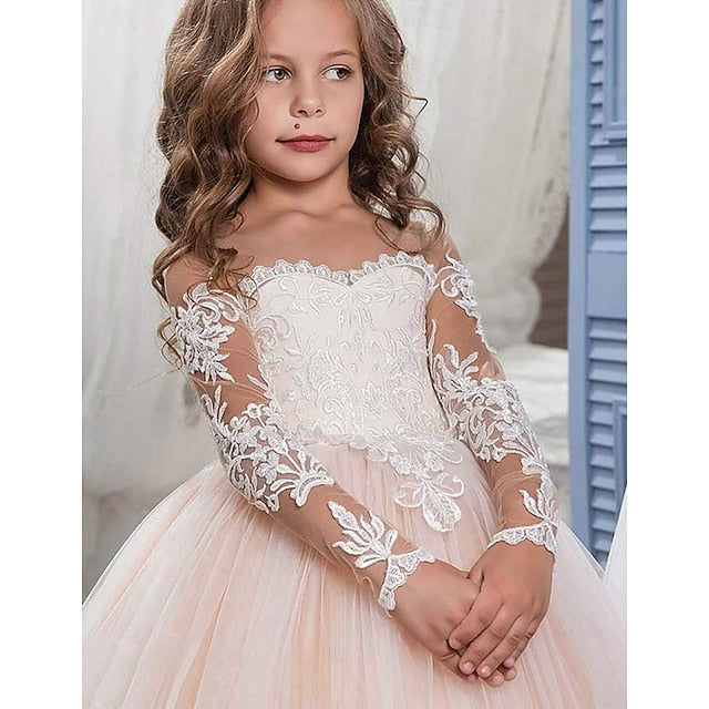 Dress Princess Communion Girls' First Girl Flower