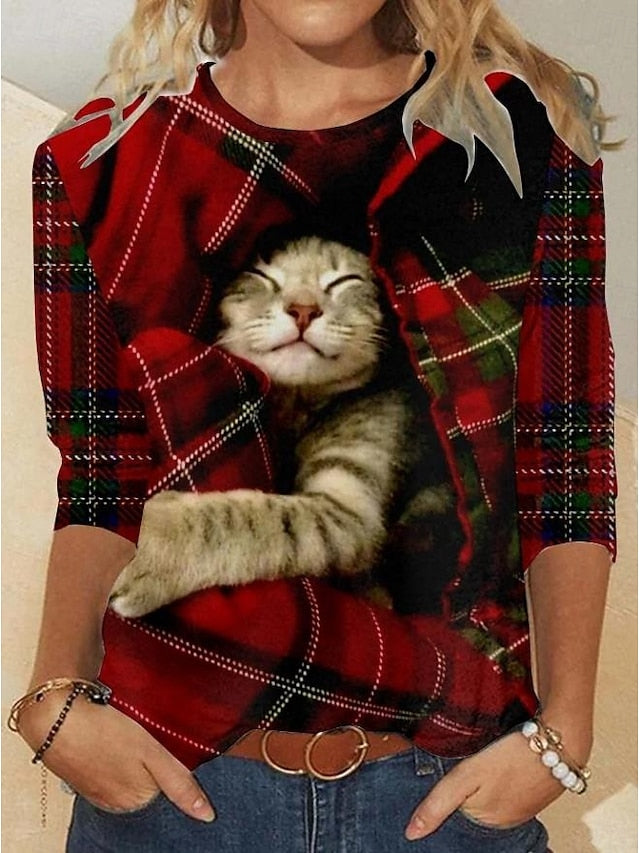 Women's T shirt Long Sleeve Crew Neck Long Sleeve Tunic