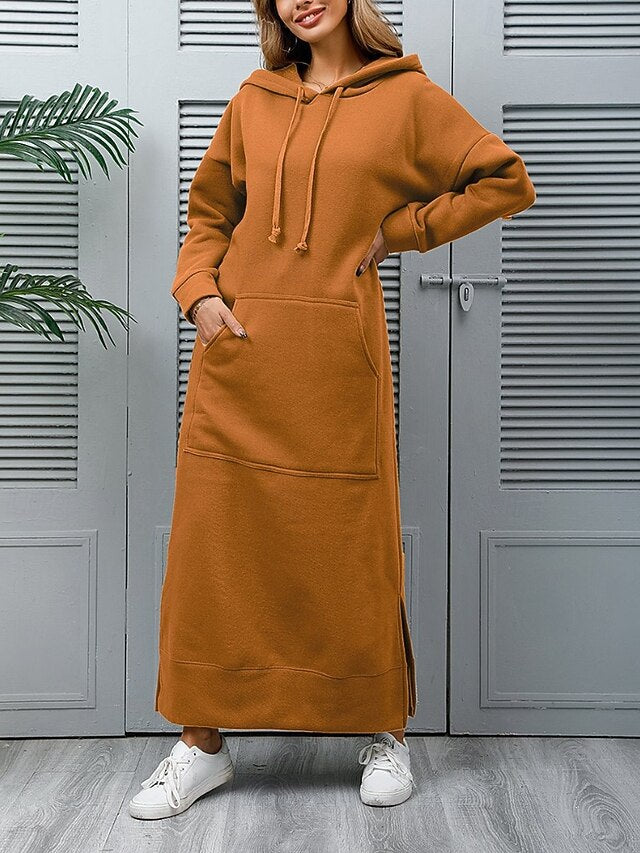 Women's Long Dress Maxi Dress Hoodie Dress Shift Dress