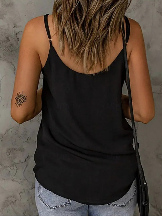 Women's Tank Top Mesh Backless Plain Fashion Stylish