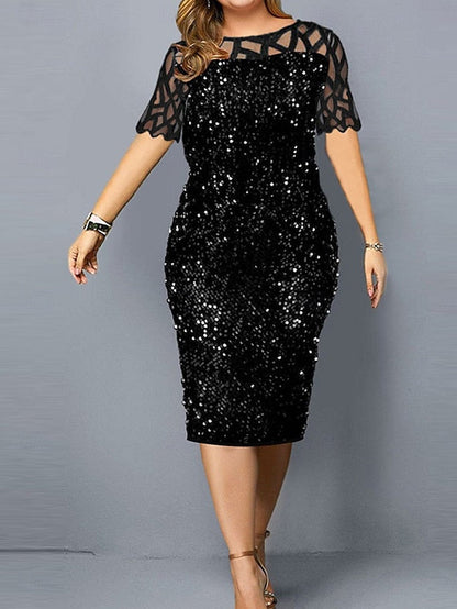 Dress Length Tea Crew Mother Elegant Neck the Bride of