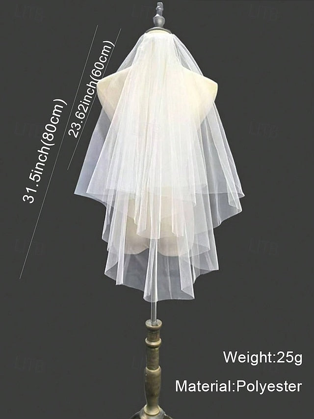 Elegant – Soft Veil Two-Layer Classic with Bridal Tulle