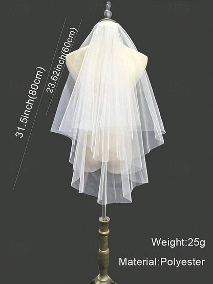 Elegant – Soft Veil Two-Layer Classic with Bridal Tulle