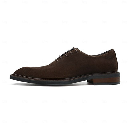 Leather Oxford Cowhide Suede Genuine Shoes Men's