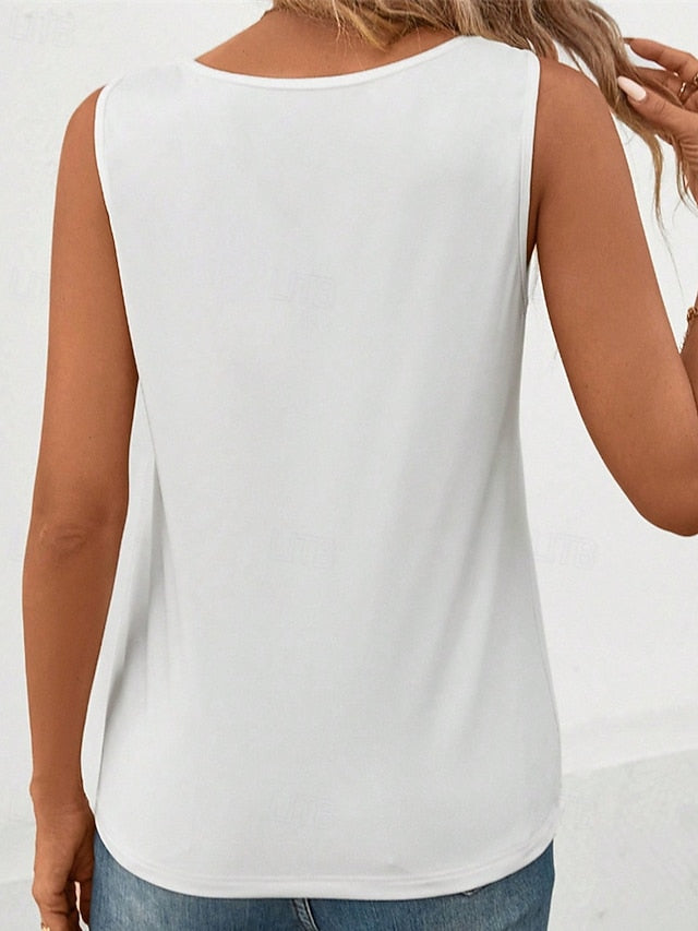 Women's Tank Top Tee Top Plain Fashion Modern Sleeveless