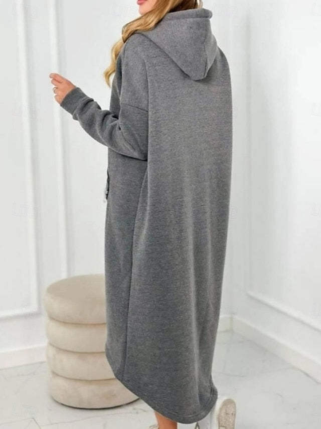 Women's Midi Dress Hoodie Dress Casual Dress Fashion Modern