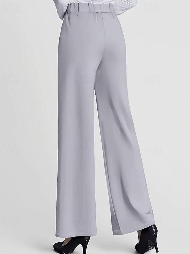 Women's Wide Leg Chinos Streetwear Casual Full Length