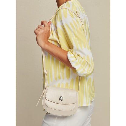 White Bag Leather Chic for Small Stylish Shoulder - Women