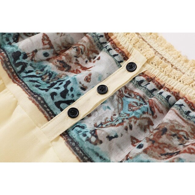 Women's Western Blouse Boho Shirt Blouse Print Flower