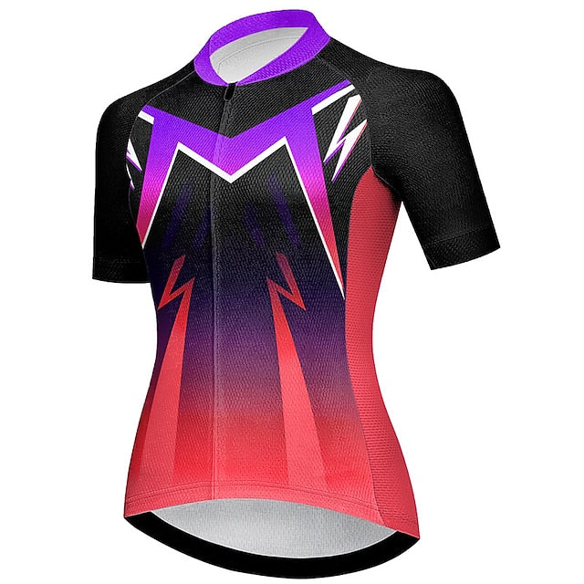 Women's Cycling Jersey Geometic Short Sleeve Bike Jersey