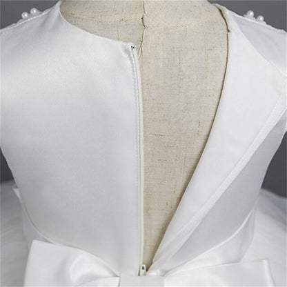 Dress Toddler Sleeveless Party Girls' Solid Color