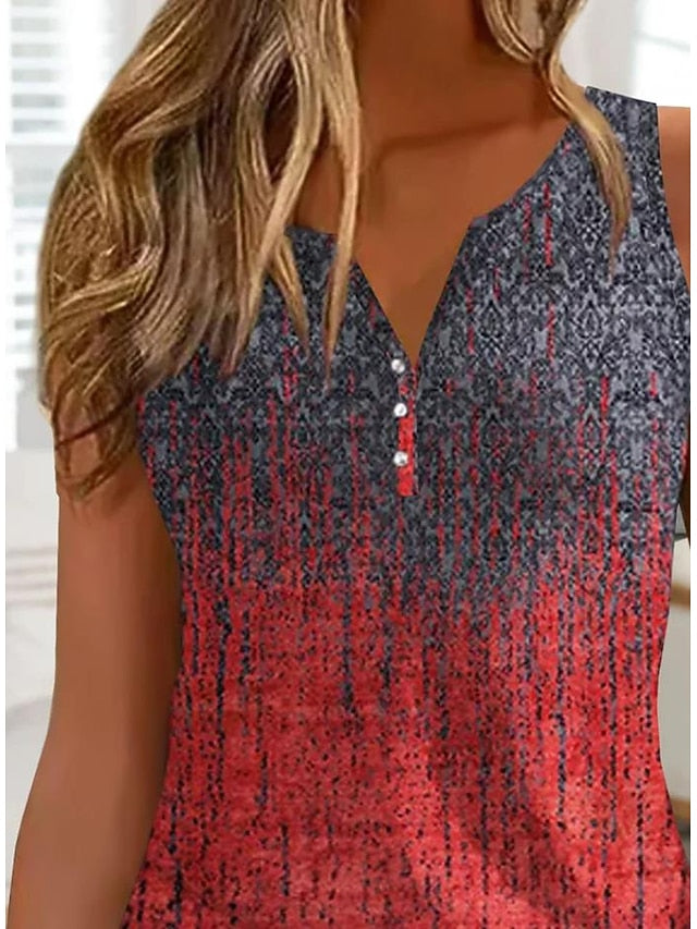Women's Camisole Tank Top Active Casual Ombre Print