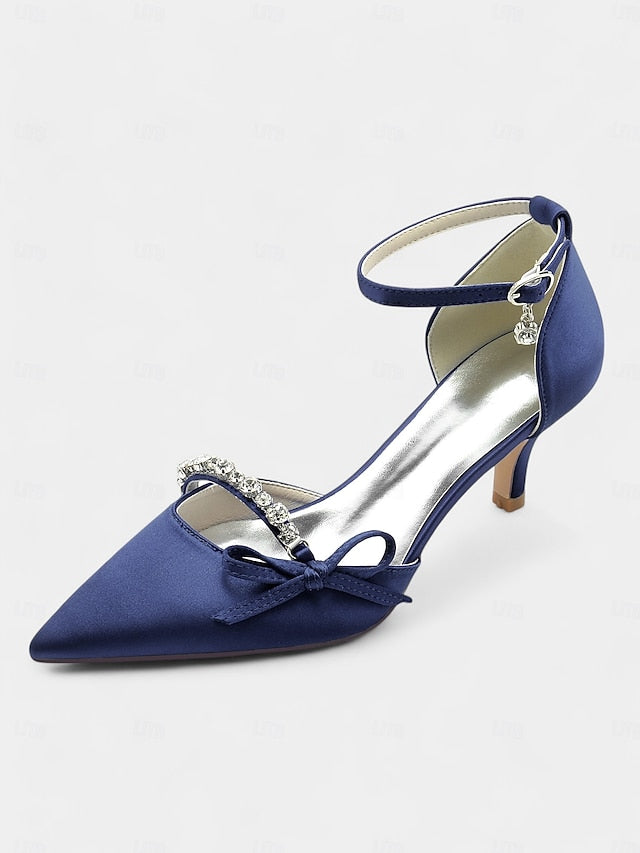 Wedding Heel Shoes Women Kitten – for Elegant Pointed-Toe