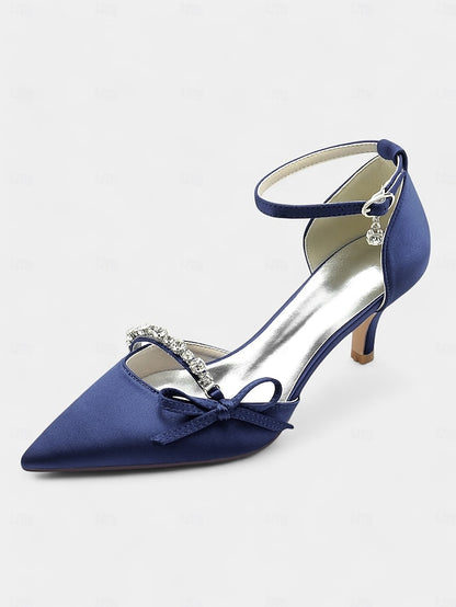 Wedding Heel Shoes Women Kitten – for Elegant Pointed-Toe