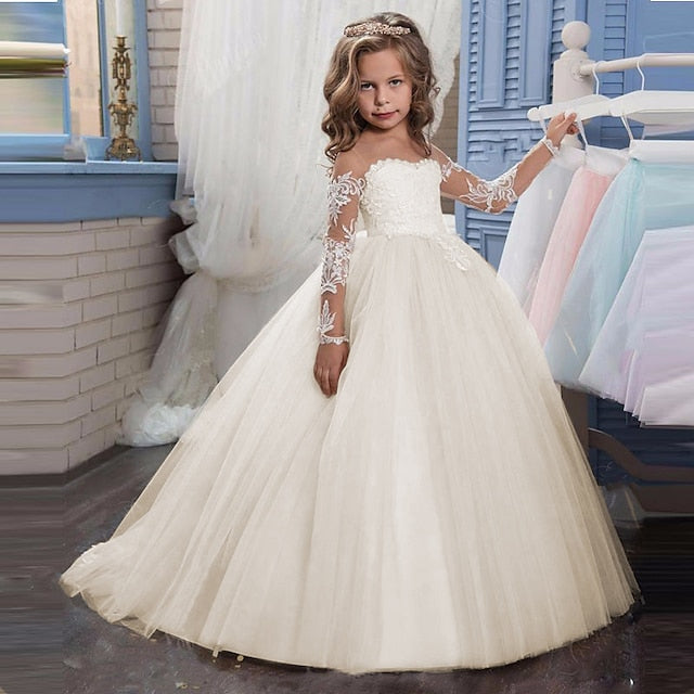 Dress Princess Communion Girls' First Girl Flower