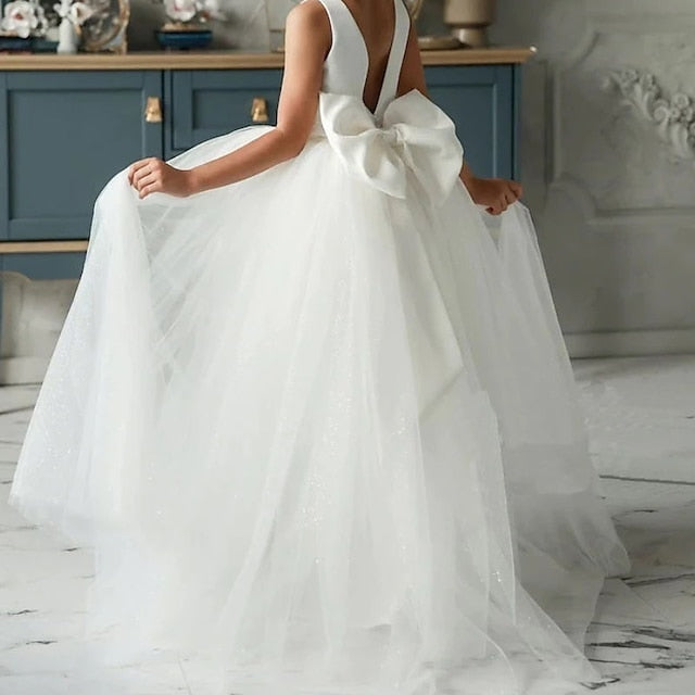 Dress Performance Sleeveless Girls' Colored Kids Solid