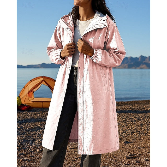 Women's Rain Coat Outdoor Waterproof Windproof Hiking