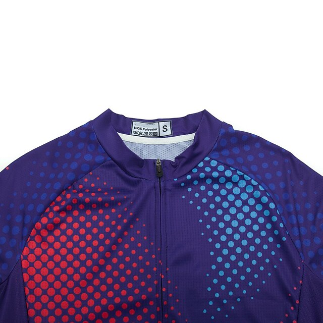 Women's Cycling Jersey Polka Dot Long Sleeve Bike Jersey