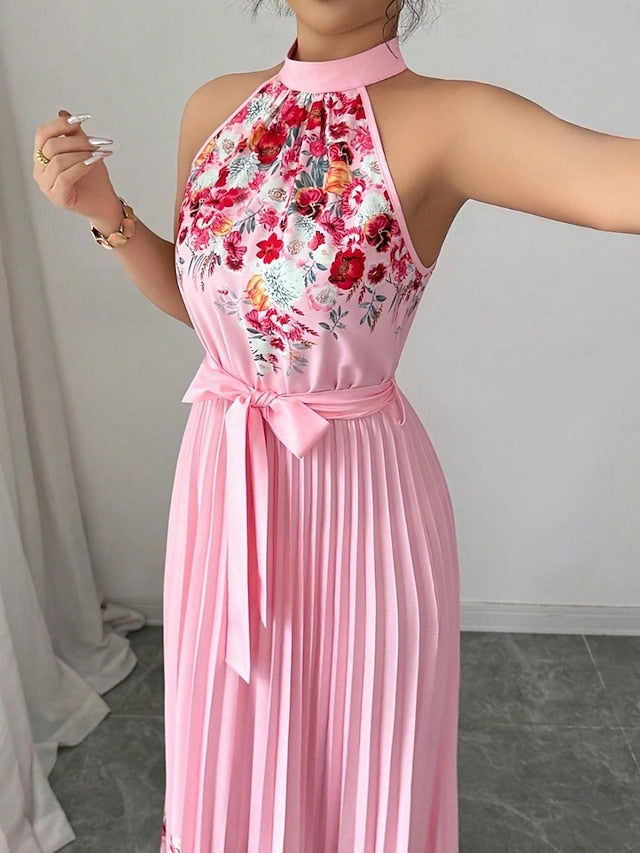 Women's Maxi Dress A Line Dress Halter Dress Vacation