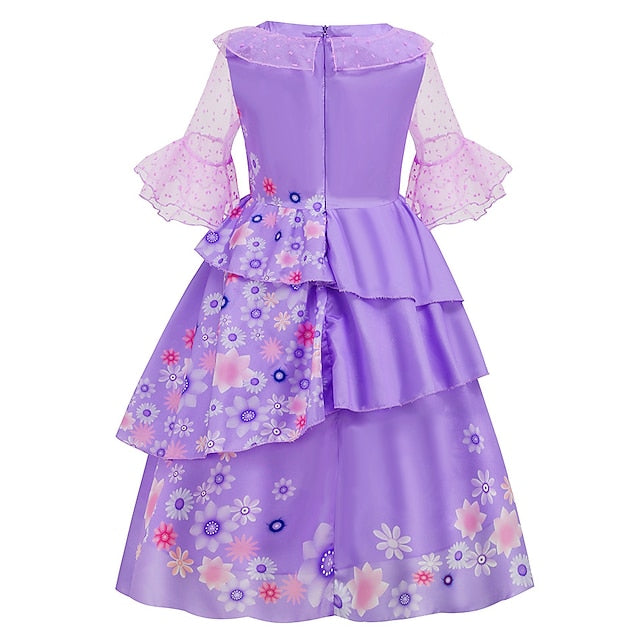 Flower Fairytale Isabela Princess Dress Madrigal Encanto Girl