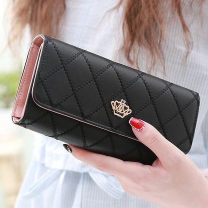 Gold Crown - Wallet Pink Emblem Women's with Quilted