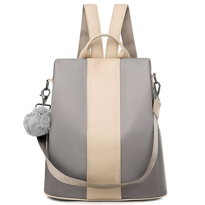 Convertible Pom Backpack Faux Purse Leather with Women's