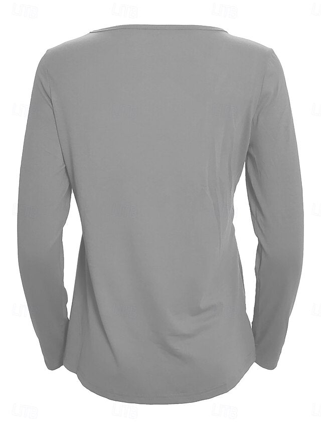 Women's Blouse Peplum Solid Color Stylish Casual Long