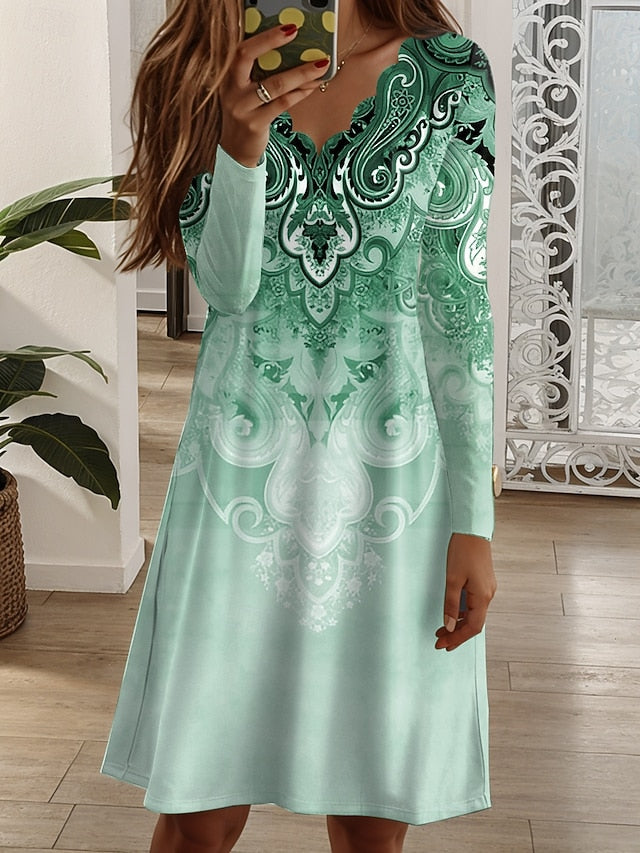 Women's Mini Dress Shift Dress Casual Boho Daily Regular
