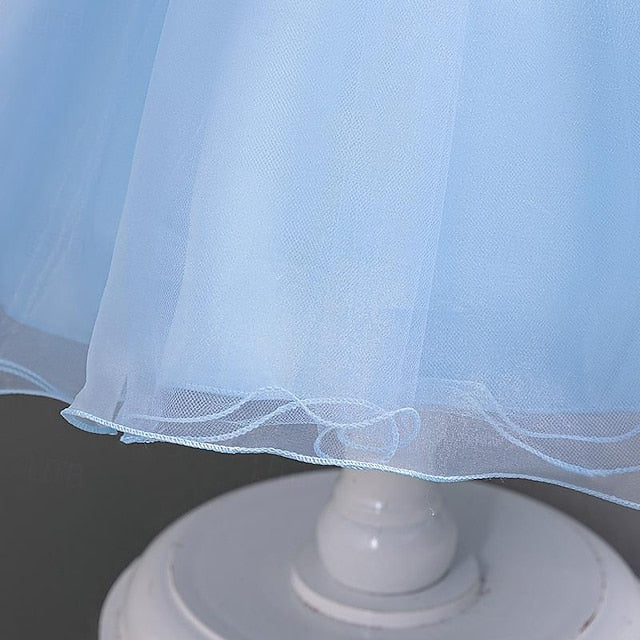 Kids Party Sequin Sleeveless Floral Wedding Dress Girls'