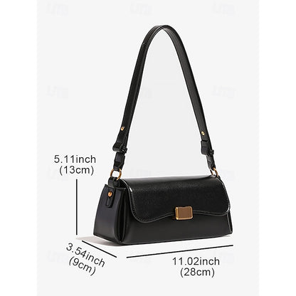 Daily Shopping Office Leather Tote Women's Baguette Bag PU