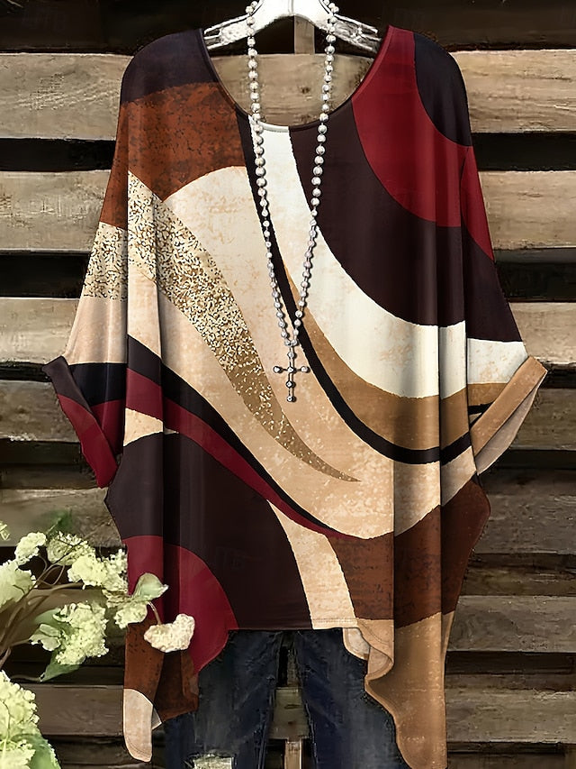 Women's Blouse Graphic Geometric Vintage Stylish Casual