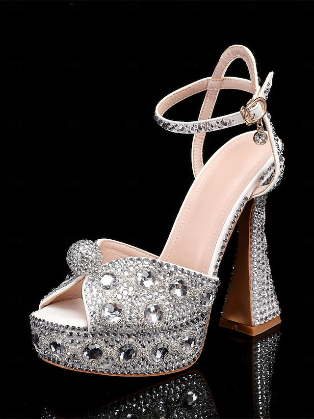 Women's Platform Crystal-Embellished with Sandals Glamorous
