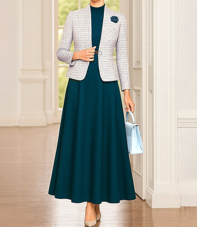 Mother Dress Bride the Piece Formal Two of Sets Elegant