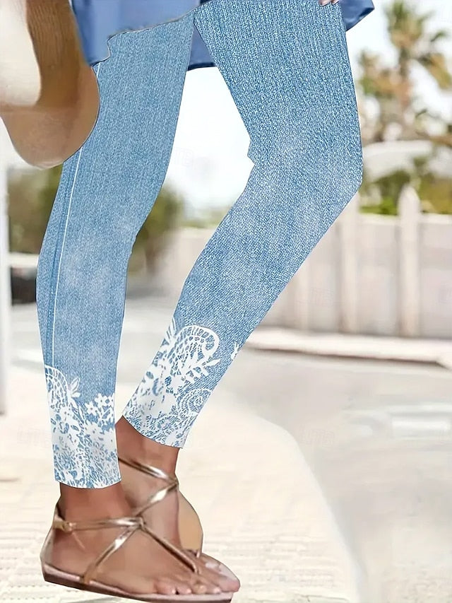 Women's Leggings Vacation Vintage Ethnic Style Ankle-Length