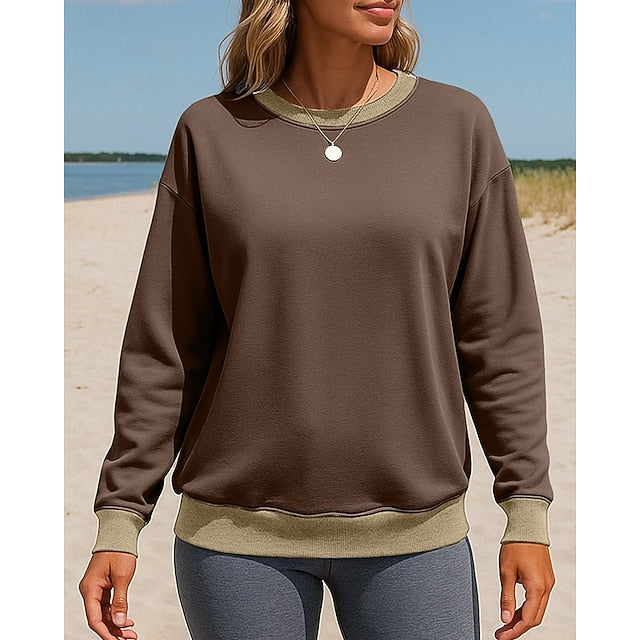 Women's Pullover Sweatshirt Casual Tops Long Sleeve Top