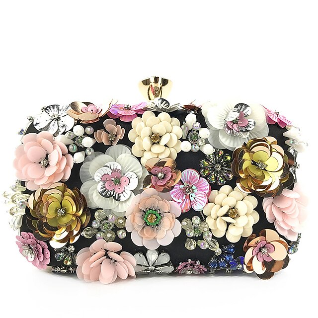 Clutch Embellished Flower – Floral Women's Evening 3D