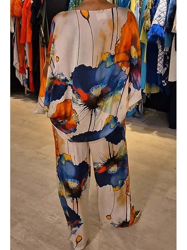 Women's 2 Pieces Vacation Streetwear Daily Pants Sets 3/4