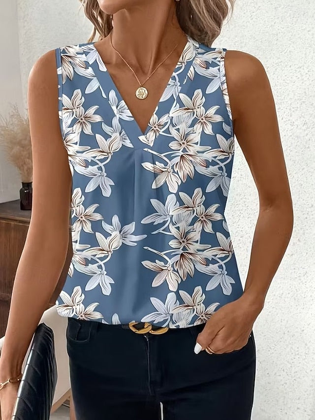 Women's Tank Top Floral Graphic Plants Elegant Vintage