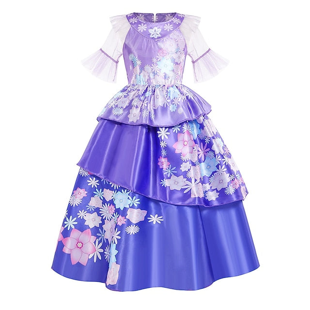 Flower Fairytale Isabela Princess Dress Madrigal Encanto Girl