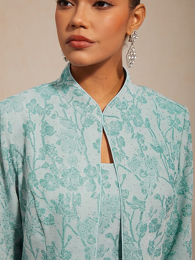 Women's Dressy Tops Floral Paisley Embroidered Elegant 3/4