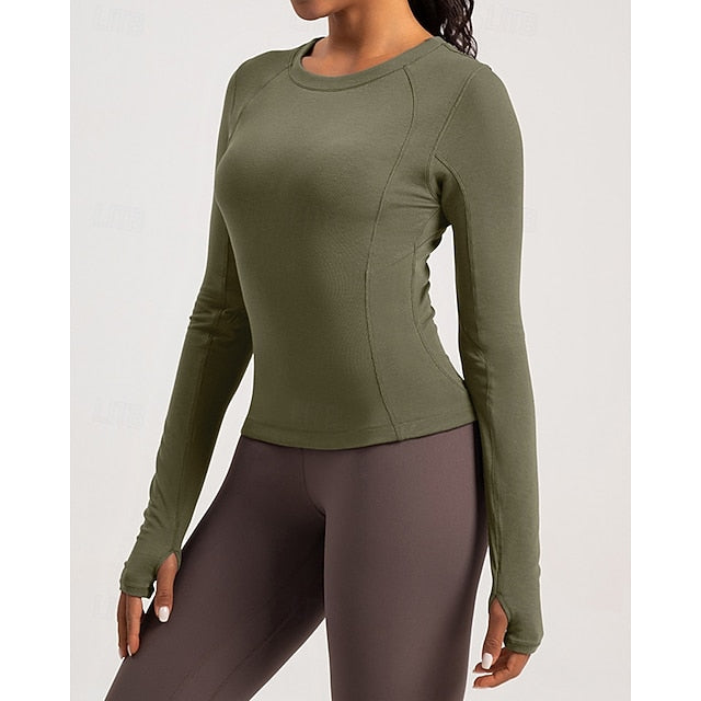 Women's Solid Colored Tennis Shirt Sport Top Stylish