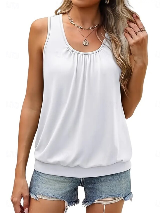 Multi Packs 3pcs Women's Crew Neck Sleeveless