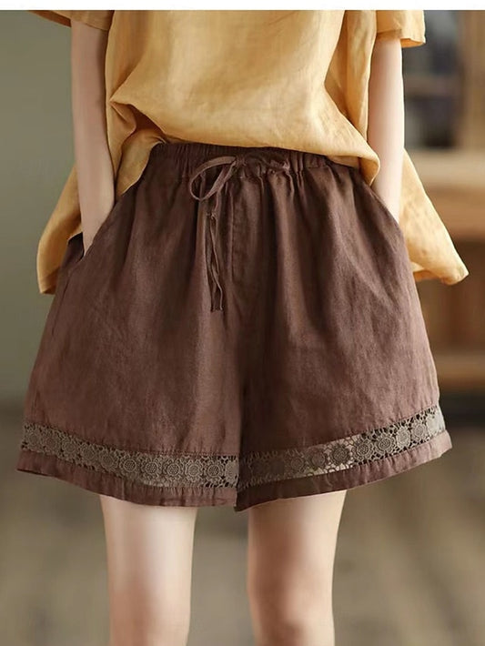 Women's Cotton Linen Shorts Summer Shorts Beach Shorts