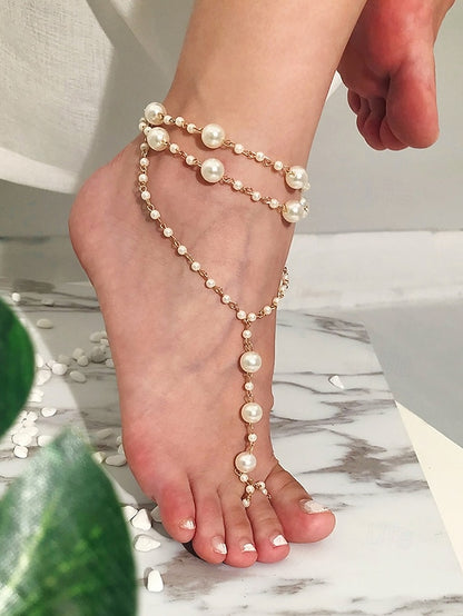 Elegant Chain Bracelet Women's – Foot Pearl Ankle