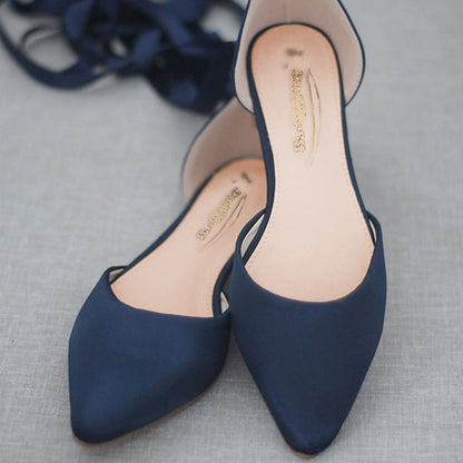 Ballet Tie Flats Satin Comfortable Women's Ribbon –