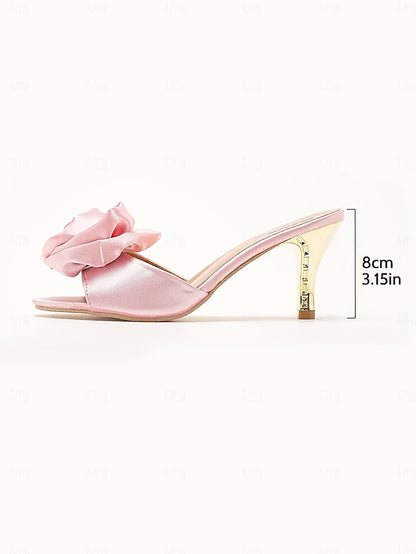 and Accents Satin Gold Open-Toe with Wedding Heels Women's